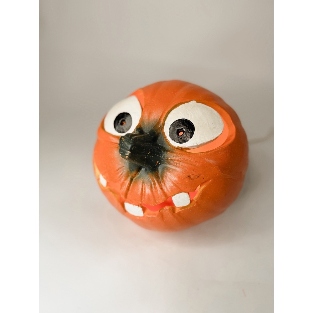 Vintage Halloween 8" Jack O Lantern Light Up Trendmasters 1995 Pumpkin